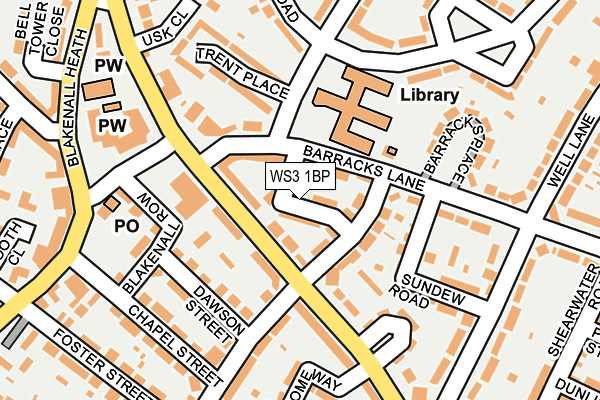 WS3 1BP map - OS OpenMap – Local (Ordnance Survey)