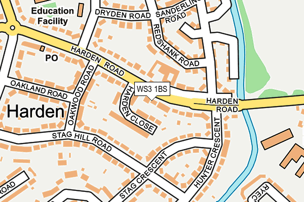 WS3 1BS map - OS OpenMap – Local (Ordnance Survey)