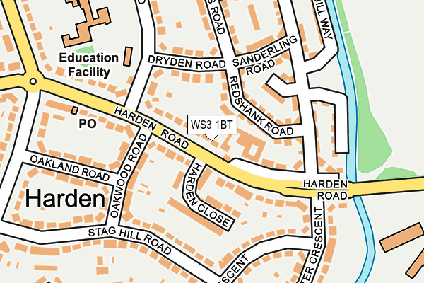 WS3 1BT map - OS OpenMap – Local (Ordnance Survey)