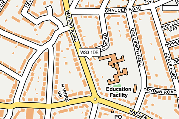 WS3 1DB map - OS OpenMap – Local (Ordnance Survey)