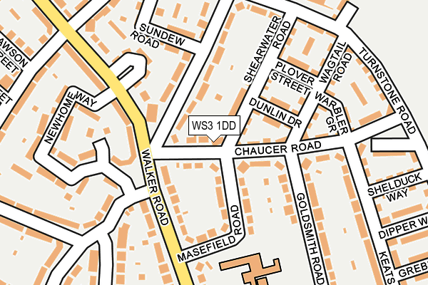 WS3 1DD map - OS OpenMap – Local (Ordnance Survey)