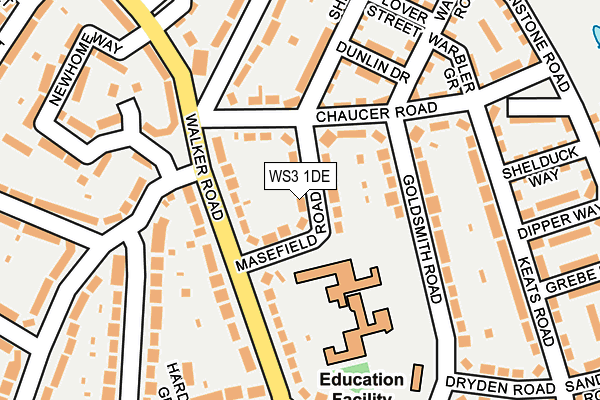 WS3 1DE map - OS OpenMap – Local (Ordnance Survey)