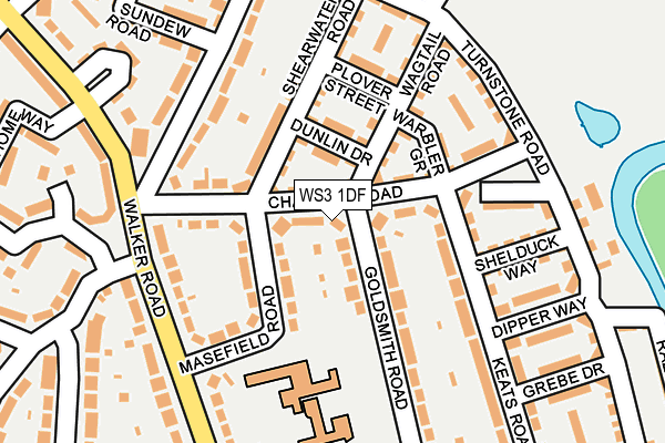 WS3 1DF map - OS OpenMap – Local (Ordnance Survey)