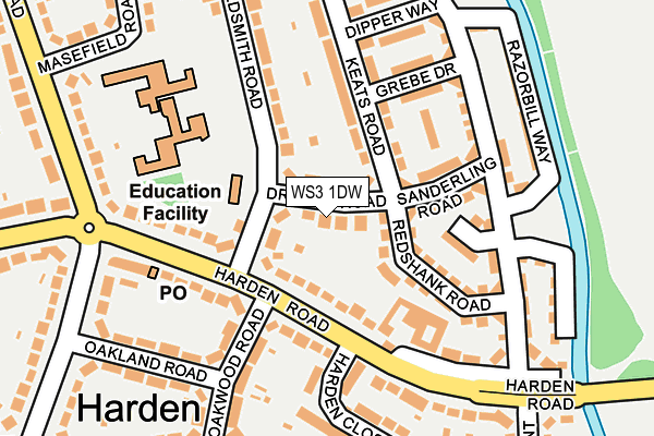 WS3 1DW map - OS OpenMap – Local (Ordnance Survey)