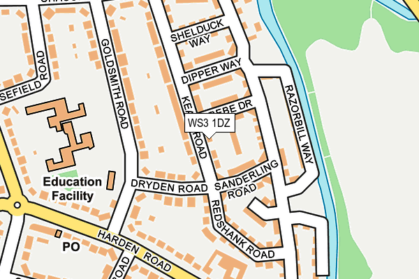 WS3 1DZ map - OS OpenMap – Local (Ordnance Survey)