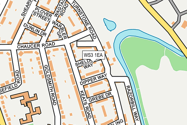 WS3 1EA map - OS OpenMap – Local (Ordnance Survey)