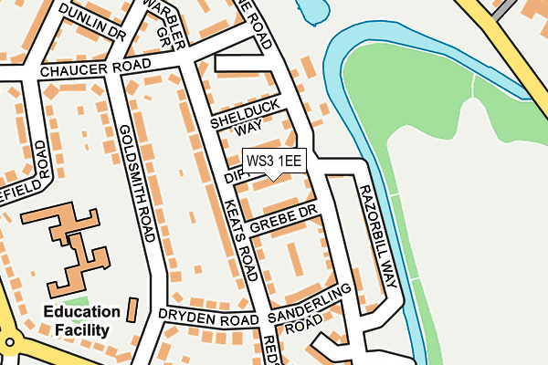 WS3 1EE map - OS OpenMap – Local (Ordnance Survey)