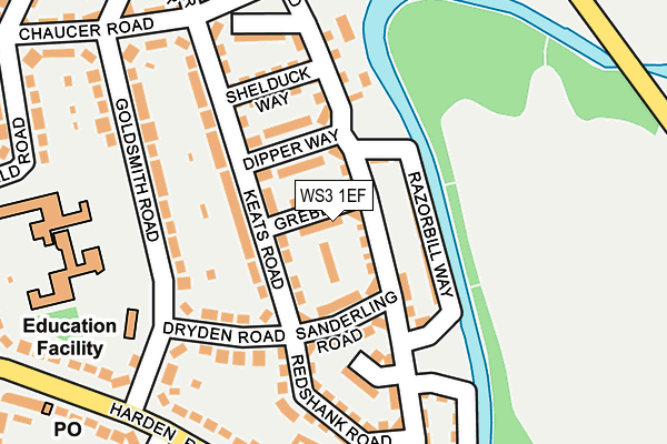 WS3 1EF map - OS OpenMap – Local (Ordnance Survey)