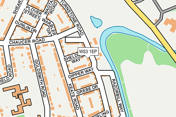 WS3 1EP map - OS OpenMap – Local (Ordnance Survey)