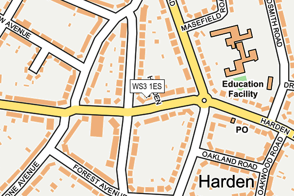 WS3 1ES map - OS OpenMap – Local (Ordnance Survey)