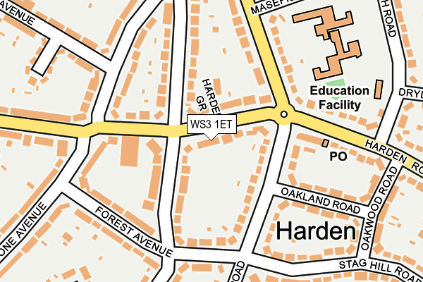 WS3 1ET map - OS OpenMap – Local (Ordnance Survey)