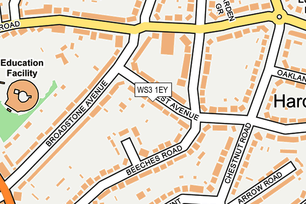 WS3 1EY map - OS OpenMap – Local (Ordnance Survey)