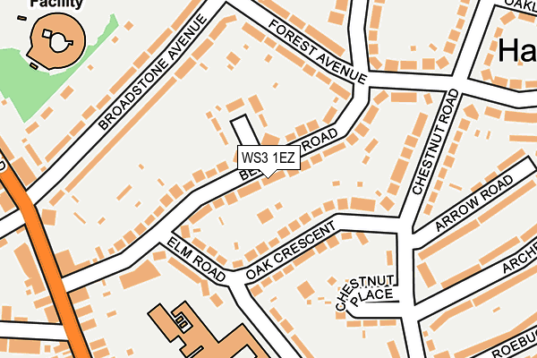 WS3 1EZ map - OS OpenMap – Local (Ordnance Survey)