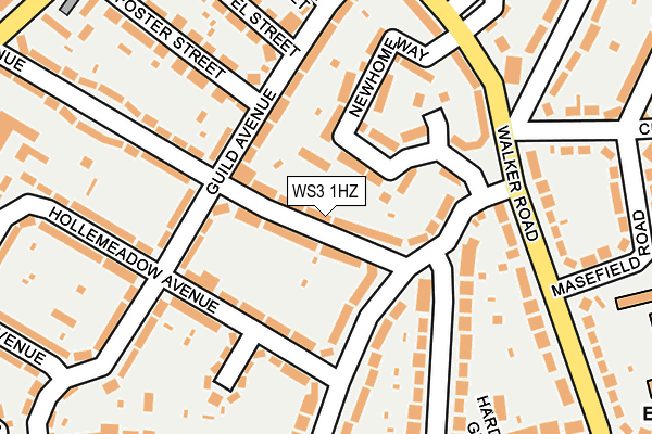 WS3 1HZ map - OS OpenMap – Local (Ordnance Survey)