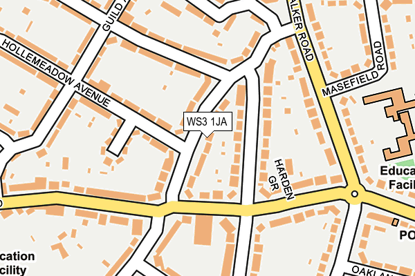 WS3 1JA map - OS OpenMap – Local (Ordnance Survey)