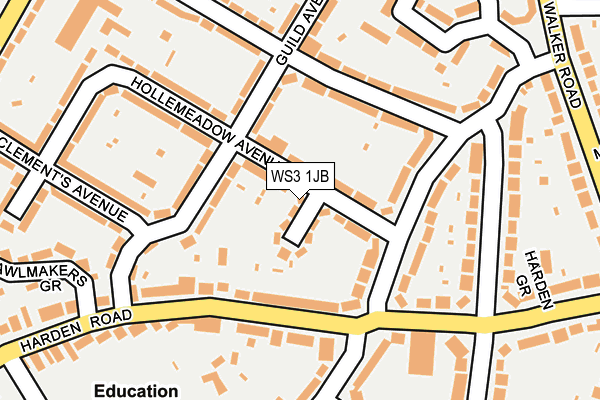WS3 1JB map - OS OpenMap – Local (Ordnance Survey)