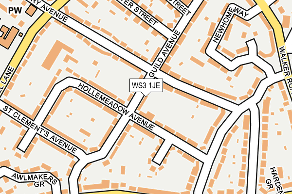 WS3 1JE map - OS OpenMap – Local (Ordnance Survey)
