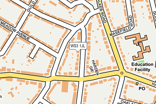 WS3 1JL map - OS OpenMap – Local (Ordnance Survey)