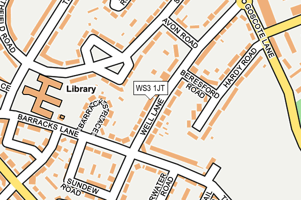 WS3 1JT map - OS OpenMap – Local (Ordnance Survey)