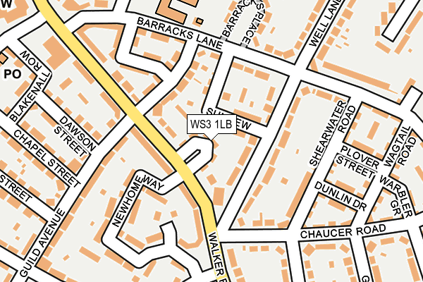 WS3 1LB map - OS OpenMap – Local (Ordnance Survey)
