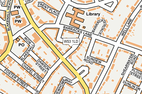 WS3 1LD map - OS OpenMap – Local (Ordnance Survey)