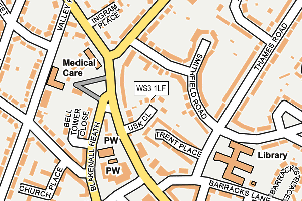 WS3 1LF map - OS OpenMap – Local (Ordnance Survey)