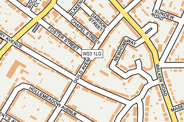 WS3 1LG map - OS OpenMap – Local (Ordnance Survey)