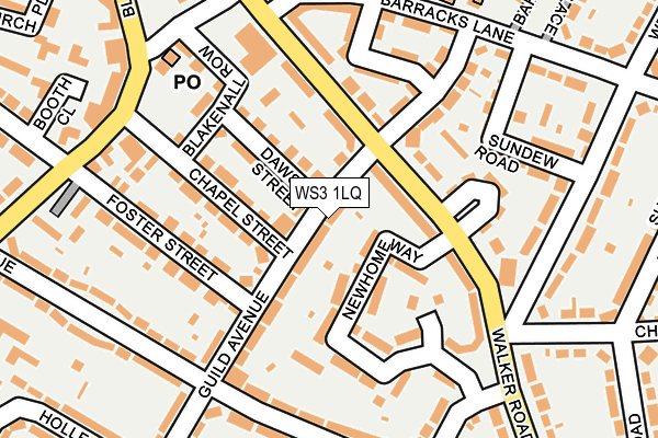 WS3 1LQ map - OS OpenMap – Local (Ordnance Survey)