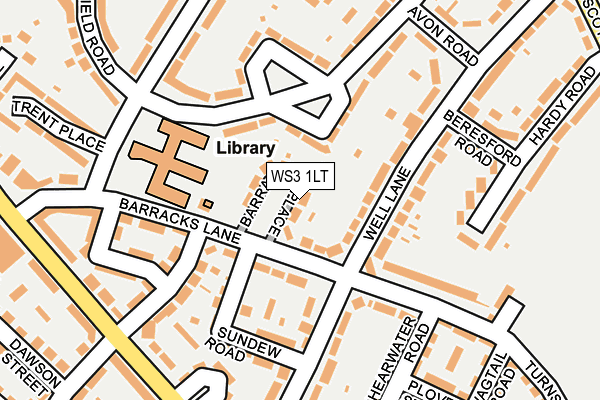 WS3 1LT map - OS OpenMap – Local (Ordnance Survey)