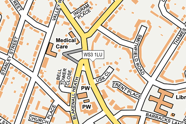 WS3 1LU map - OS OpenMap – Local (Ordnance Survey)