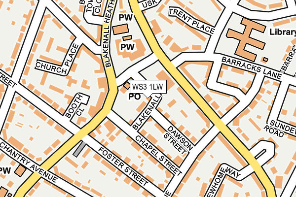 WS3 1LW map - OS OpenMap – Local (Ordnance Survey)