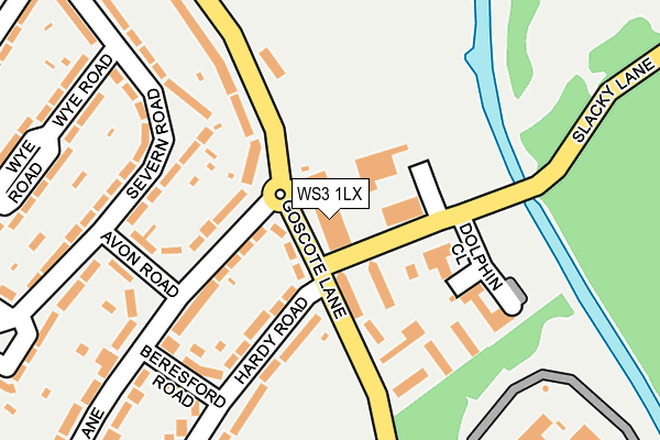 WS3 1LX map - OS OpenMap – Local (Ordnance Survey)