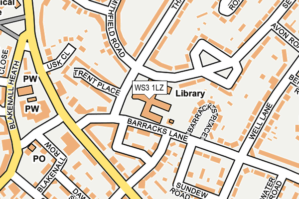 WS3 1LZ map - OS OpenMap – Local (Ordnance Survey)