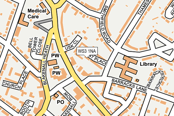 WS3 1NA map - OS OpenMap – Local (Ordnance Survey)