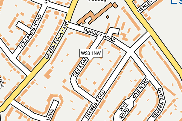 WS3 1NW map - OS OpenMap – Local (Ordnance Survey)