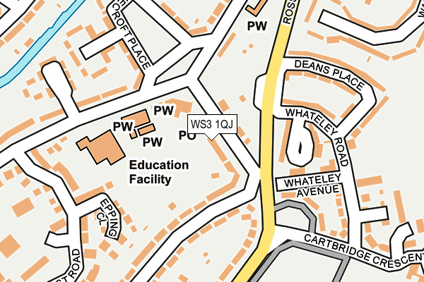 WS3 1QJ map - OS OpenMap – Local (Ordnance Survey)