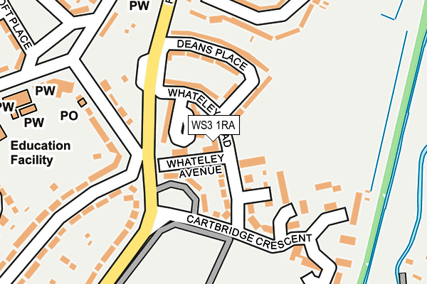 WS3 1RA map - OS OpenMap – Local (Ordnance Survey)