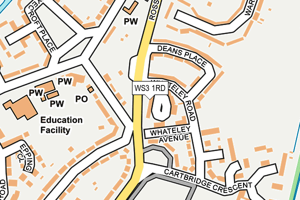 WS3 1RD map - OS OpenMap – Local (Ordnance Survey)