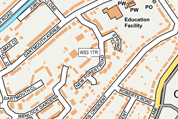 WS3 1TR map - OS OpenMap – Local (Ordnance Survey)