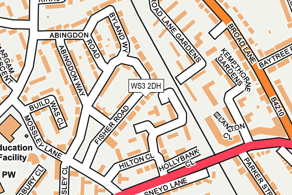 WS3 2DH map - OS OpenMap – Local (Ordnance Survey)