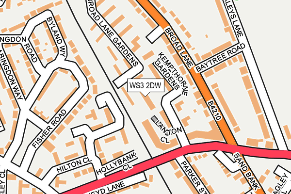 WS3 2DW map - OS OpenMap – Local (Ordnance Survey)