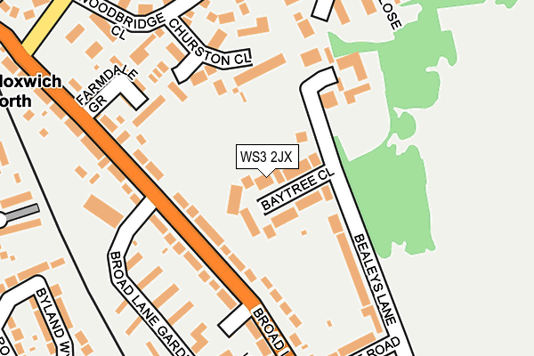WS3 2JX map - OS OpenMap – Local (Ordnance Survey)