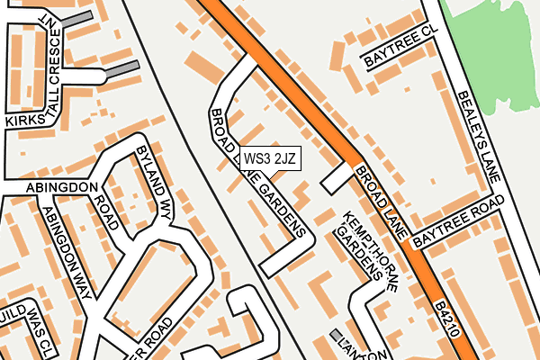 WS3 2JZ map - OS OpenMap – Local (Ordnance Survey)