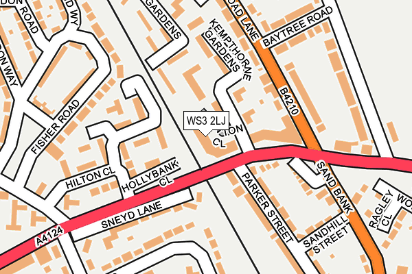 WS3 2LJ map - OS OpenMap – Local (Ordnance Survey)