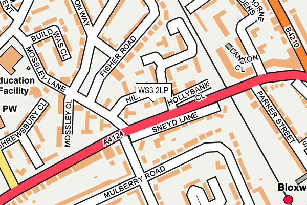 WS3 2LP map - OS OpenMap – Local (Ordnance Survey)