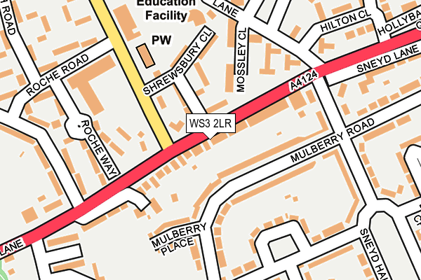 WS3 2LR map - OS OpenMap – Local (Ordnance Survey)