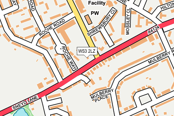 WS3 2LZ map - OS OpenMap – Local (Ordnance Survey)