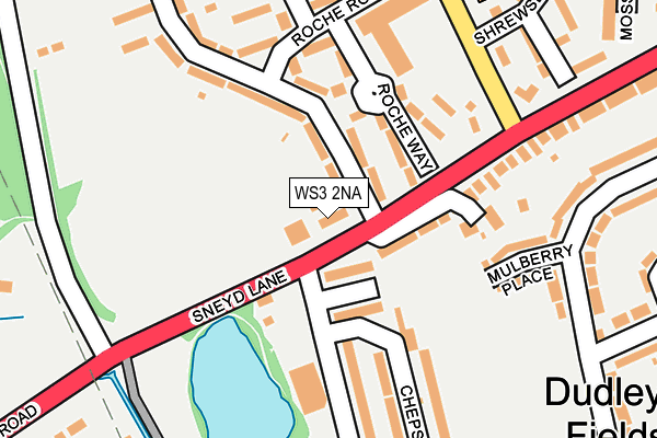 WS3 2NA map - OS OpenMap – Local (Ordnance Survey)