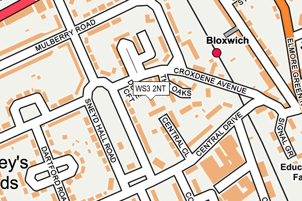 WS3 2NT map - OS OpenMap – Local (Ordnance Survey)