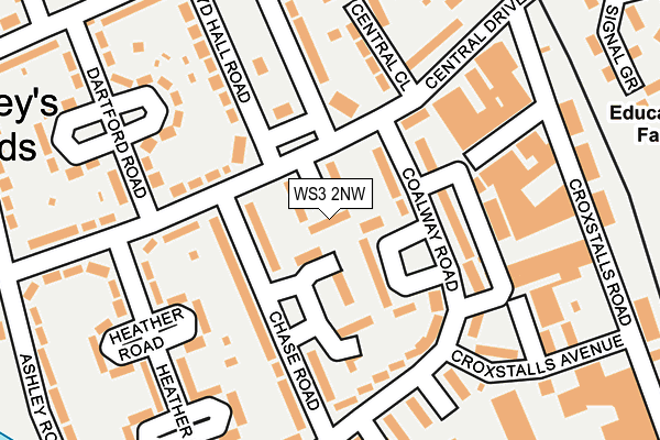 WS3 2NW map - OS OpenMap – Local (Ordnance Survey)